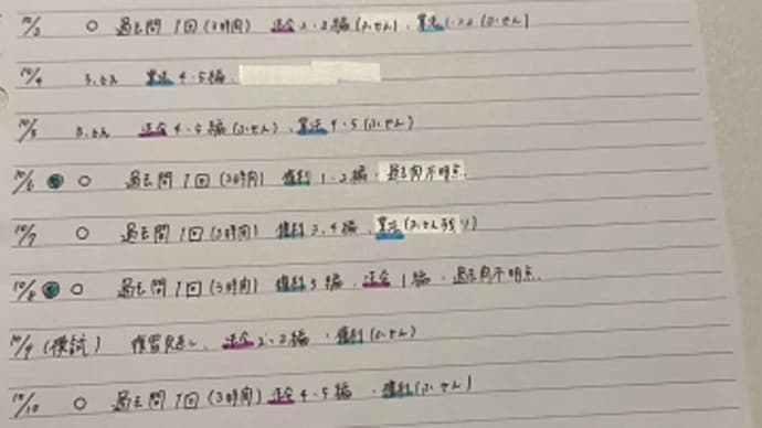 予定表