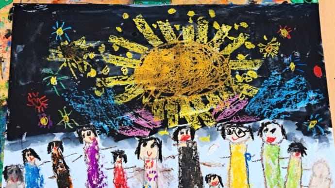 夏休みの思い出　年長組絵画教室　２３．９/１７