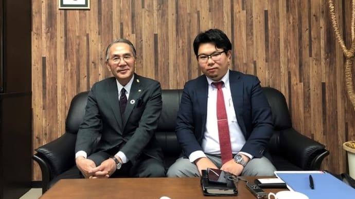 北海道建設新聞社からの取材…北斗市