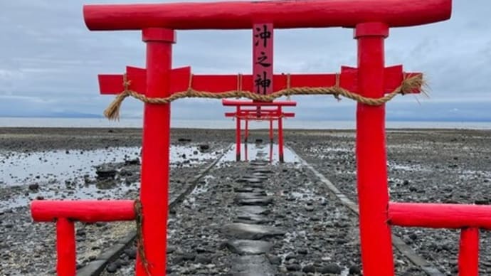 西九州観光 5日目−3 (大魚神社の海中鳥居)