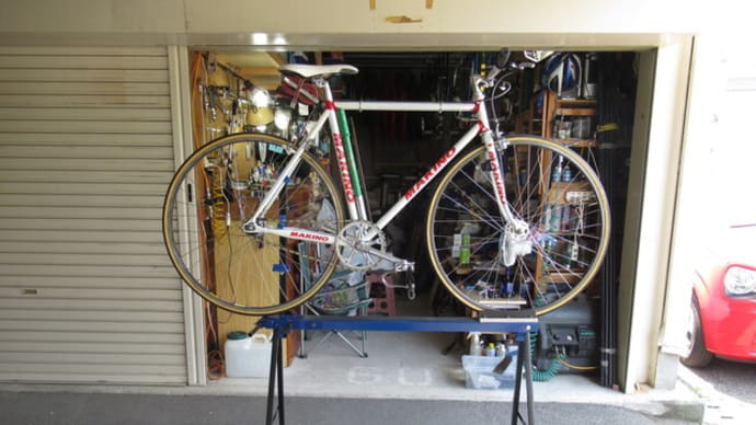 自転車整備台 製作 工具棚を作り完成