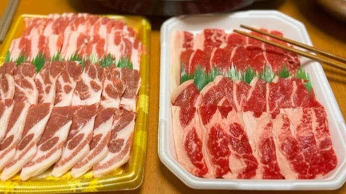 実家で晩ごはん⭐︎おうち焼肉♪