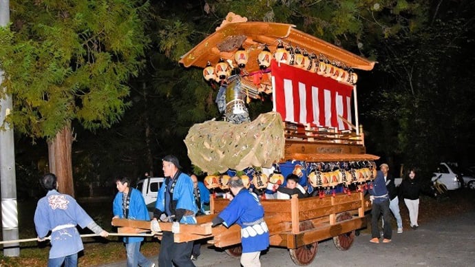 上生坂日置神社秋の例大祭&生坂ダム湖上空からの風景