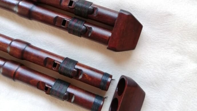 ダブルフルート(複管笛)G管 木製管