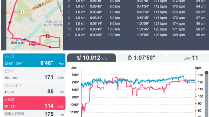 朝ラン10km & ローラー台でバイク30km