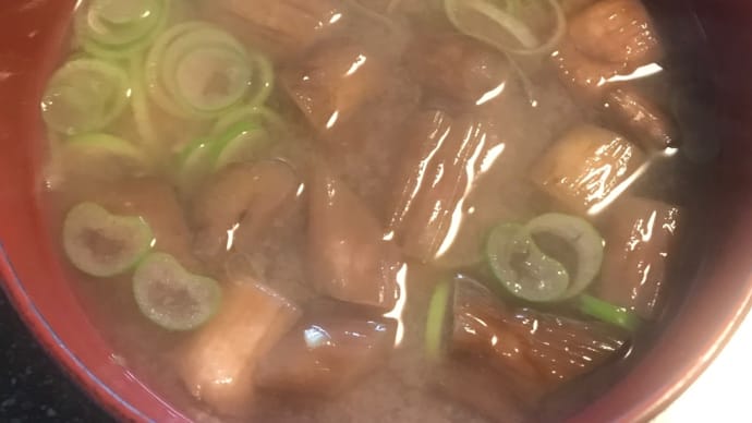 イモガラの味噌汁(英訳付)
