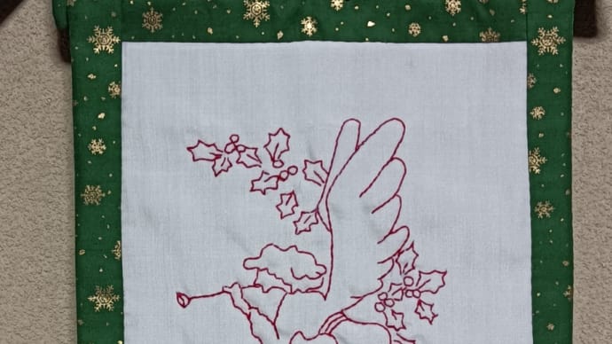 クリスマス刺繍2点目