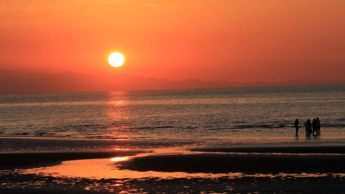 夕日を見に