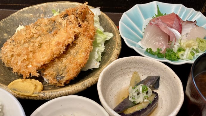 Biz-Lunch せんや@大塚「あじフライ定食」