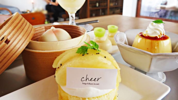 桃のスイーツ🍑「7月のおやつプレート」～新さっぽろの一軒家カフェ「cheer cafe（チアーカフェ）」～