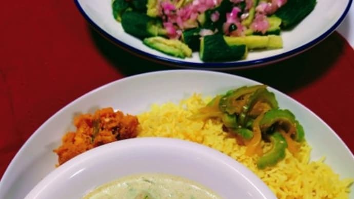 カレーとサラダでスーヨー4本