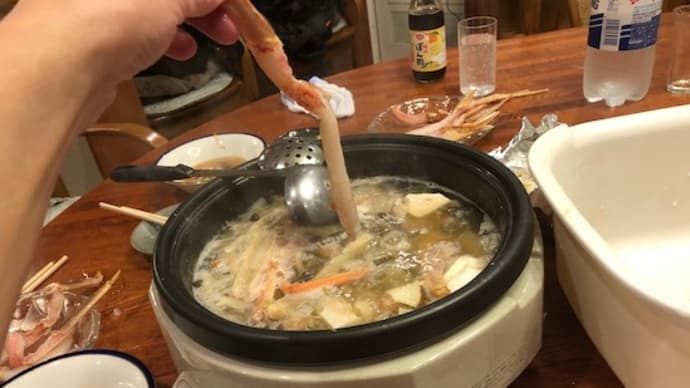 カニ三昧!からの 刺し盛り!@ 木曽駒での家飲み