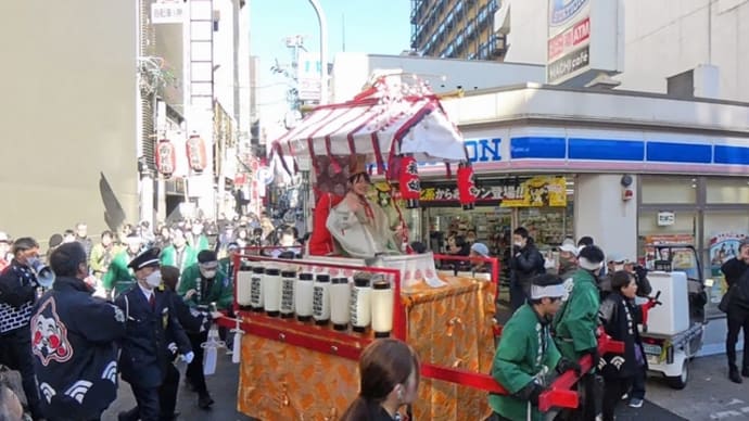 今宮戎神社の十日戎・宝恵駕行列 ホリディ・イン大阪難波前スタート(令和7年1月10日)