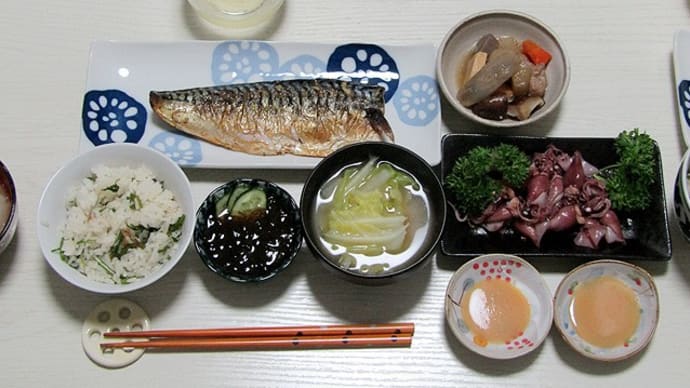 5月7日　鯖定食飲酒。