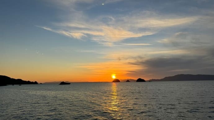 不知火海の夕景 御番所の鼻にて