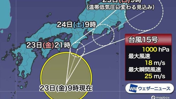 また今週末も台風、、
