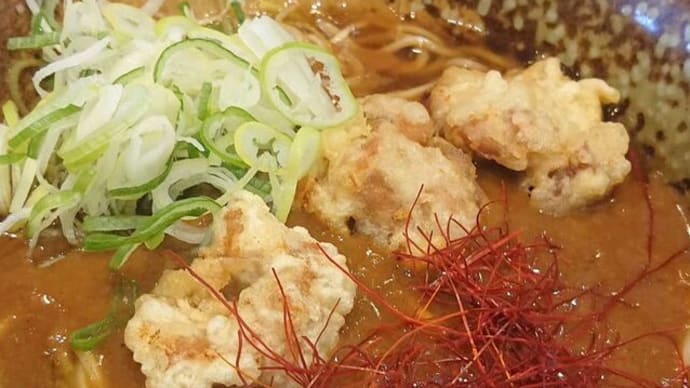 まぐろ天カレーそば(えきめん茶屋)