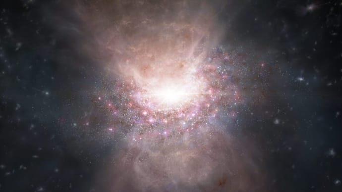 129憶光年彼方のクエーサーから強烈に噴き出す分子ガスを発見！ 分子ガスのアウトフローが銀河の星形成を抑制していた