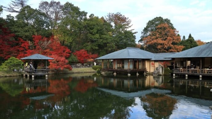 鮮やか深秋「三景園」