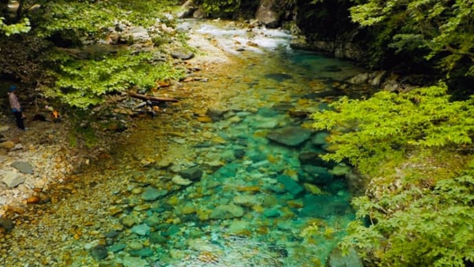 晩夏の沢遊び