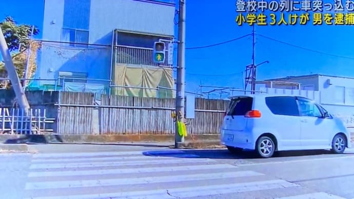 栃木でクソダボが乗用車で小学生の列に突っ込みやがる