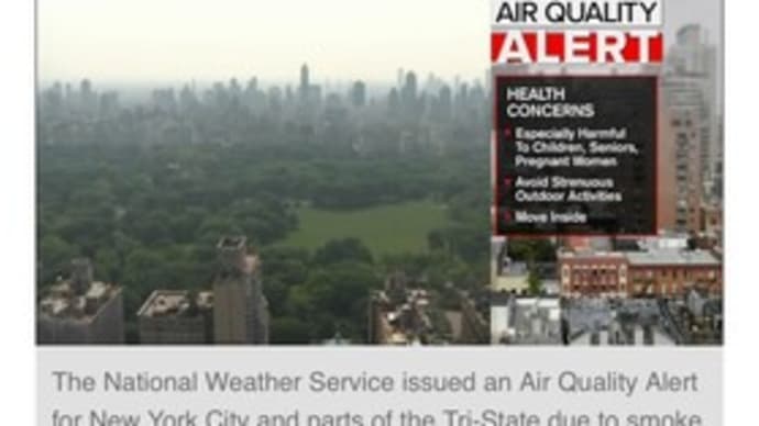 NYCの大気汚染、原因はカナダの山火事