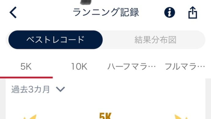 ジョギング5km 術後ベスト