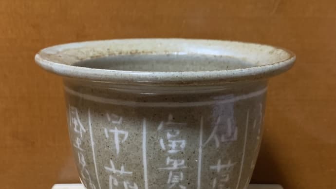 象嵌 風蘭古名鉢 草土庵 欅窯