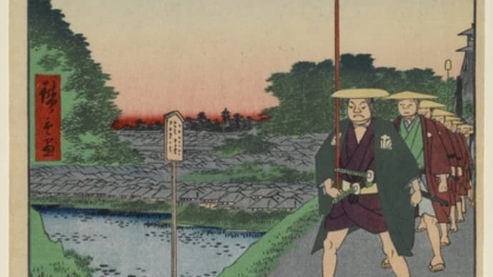 名所江戸百景を訪ねて　第8６景　「紀の国赤坂溜池遠景」