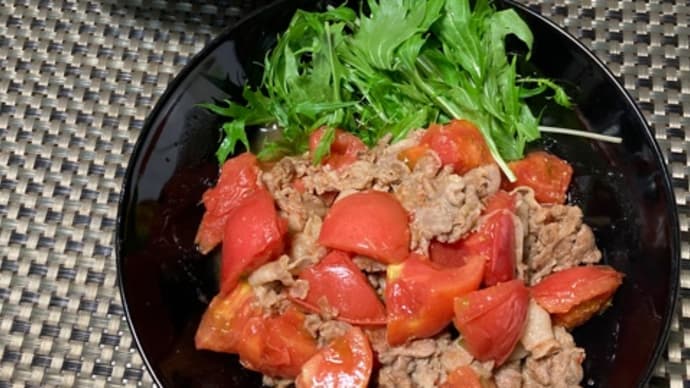 ちょりママさん考案「豚トマトのしょうが焼き」作りました♪