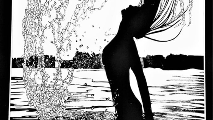 切り絵「水の精water nymph」A3