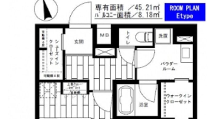 最上階角部屋!グランドコンシェルジュ大森@45.21㎡1LDK Eタイプ Wi-Fi対応の光インターネット無料 大森駅近分譲賃貸マンション