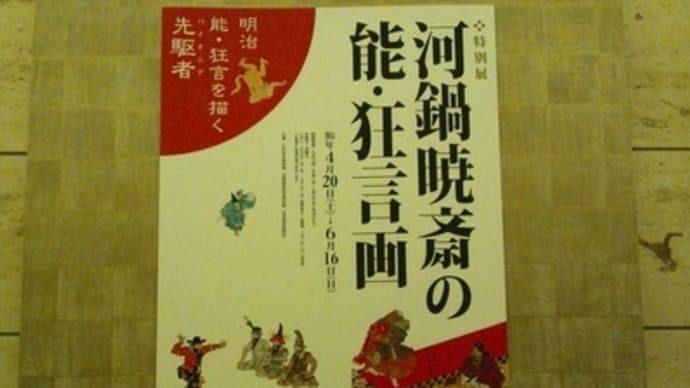 河鍋曉斎の能・狂言画＠三井記念美術館