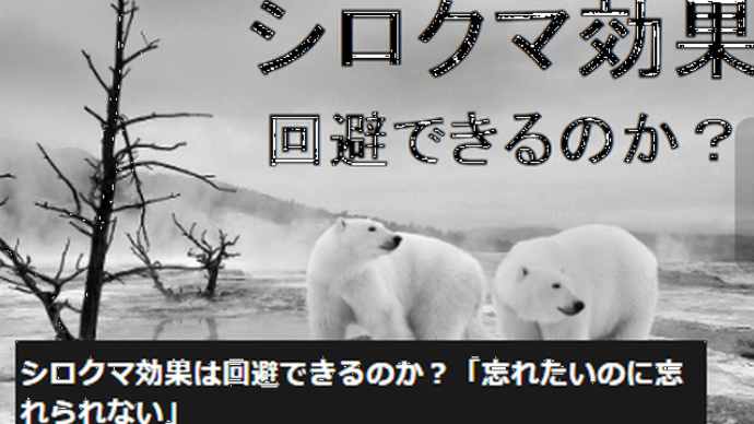 「道徳の帳尻合わせ」「シロクマ効果」「カラー/ジェンダーブラインド」