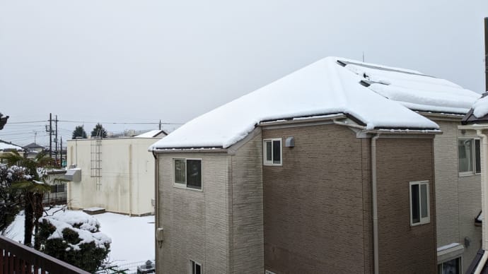 思ったよりも降らなくて良かった。家の屋根には雪止めを付けると安心です。