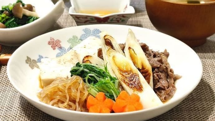 手軽においしく☆牛肉のすき煮 献立☆