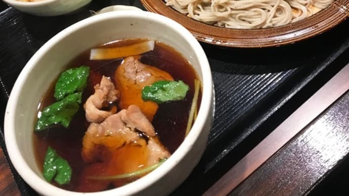 蕎麦 柏木 ふじ家@西新宿「刻み鴨せいろと炊き込みご飯セット」