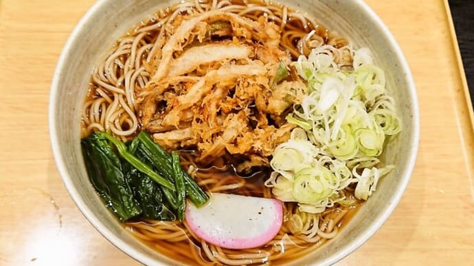 小諸そば(茅場町店)でかき揚げそば(2019年7月23日)