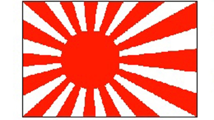 201308日本で旭日旗を見て怒り出す洗脳済み馬鹿韓国人留学生とそれを支援する創価の子会社毎日
