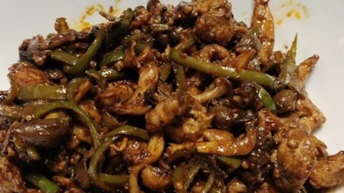 【08/07晩御飯】桜島鶏ケチャップ炒め、赤ワインとレッドハバネロソースで仕上げたんだね:D