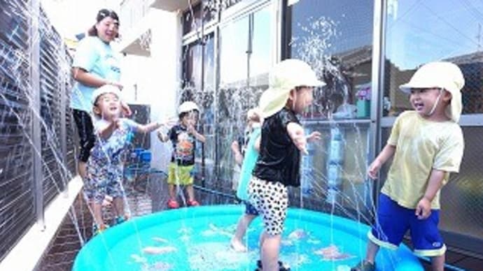 水遊び 2才うさぎ組 7/16