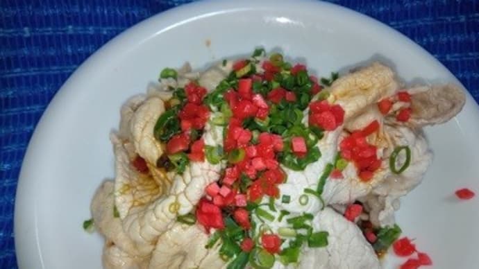 アメリカンポークしゃぶポン酢仕上げ、昨日の晩ご飯ね:D