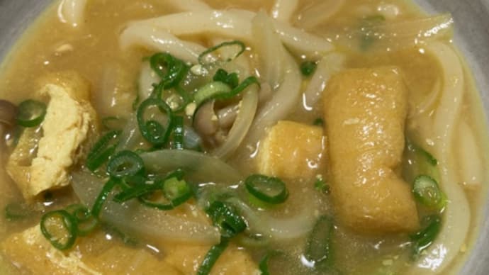 石狩鍋の〆はカレーうどん!!