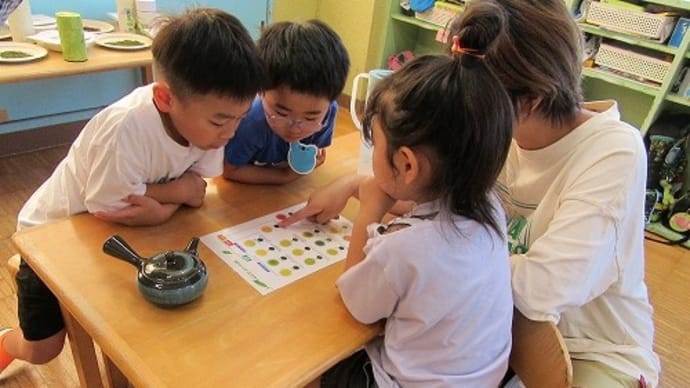 6月17日 玉穂第一保育園で、日本茶教室