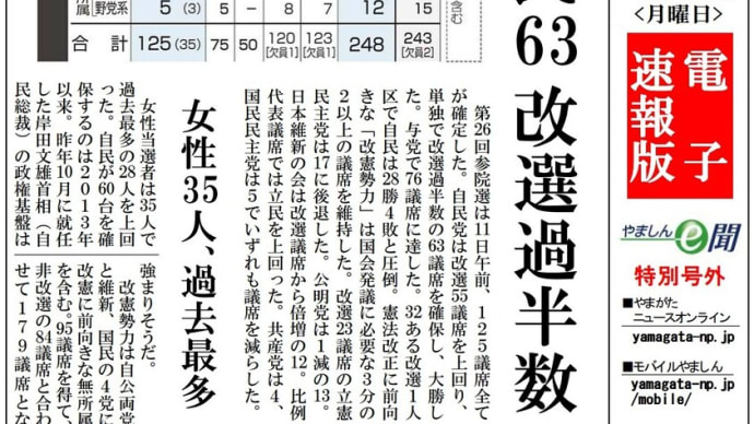 2022参議院選挙を振り返って