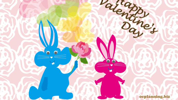 2 2 Valentine'sDay可愛いイラストのメッセージカード