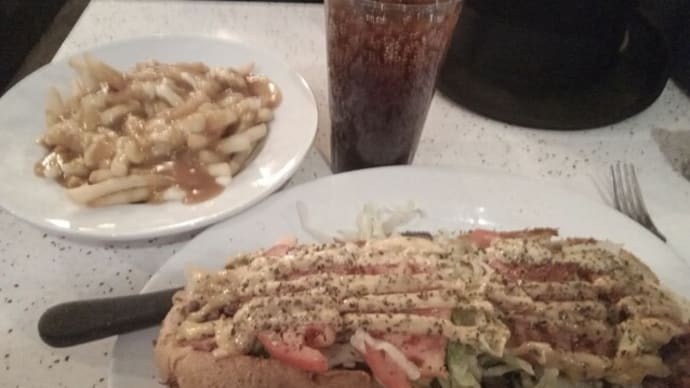 Special 'Fameux' Submarine, Poutine And A Pepsi Mix With Orange Crush. 😃😂🤣😈🥰 🍖🥩🍔🥪🍞🥤🐽🐷