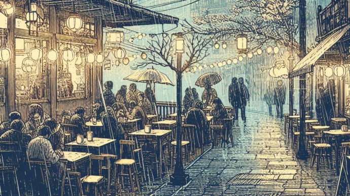 カフェの中で