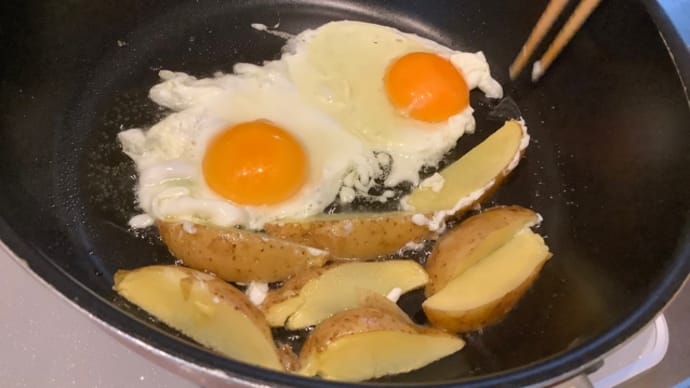 ハンバーグ(^.^)目玉焼きポテト