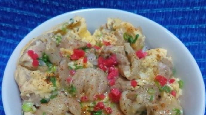 ありたどり親子丼が昨日の晩御飯、鶏もも肉これにてしゅ~りょ~:D